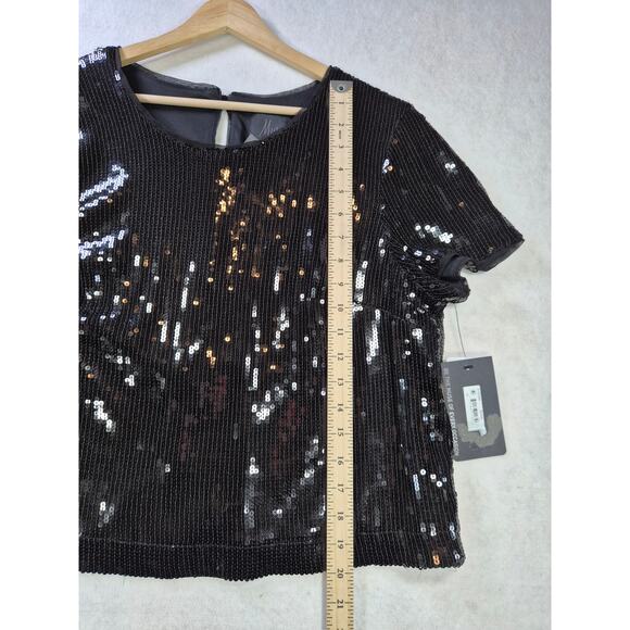 Y2K Cowboy Chic Glam Sequin Crop Top Sparkly Party Clubwear by Muse sz 16 #2173 - Picture 5 of 7